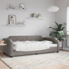 Sofa z funkcją spania, kolor taupe, 100x200 cm, obita tkaniną