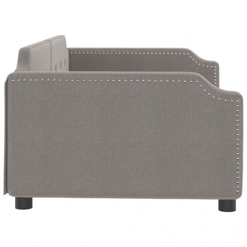 Sofa z funkcją spania, kolor taupe, 100x200 cm, obita tkaniną