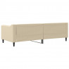 Sofa z funkcją spania, kremowa, 80x200 cm, obita tkaniną