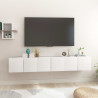 Szafki wiszące pod TV 3 szt., białe, 60x30x30 cm