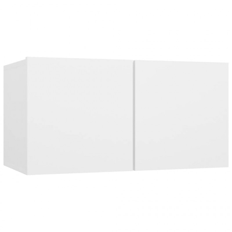 Szafki wiszące pod TV 3 szt., białe, 60x30x30 cm