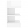 Szafki nocne, 2 szt., wysoki połysk, białe, 40x35x65 cm, płyta