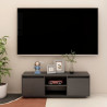 Szafka pod telewizor, szara, 110x30x40 cm, lite drewno sosnowe