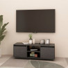 Szafka pod telewizor, szara, 110x30x40 cm, lite drewno sosnowe