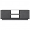 Szafka pod telewizor, szara, 110x30x40 cm, lite drewno sosnowe