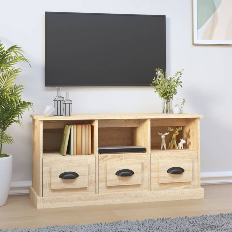 Szafka pod TV, dąb sonoma, 100x35x50cm, materiał drewnopochodny