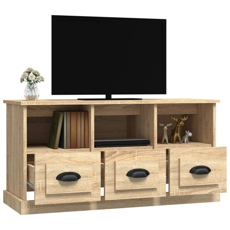 Szafka pod TV, dąb sonoma, 100x35x50cm, materiał drewnopochodny
