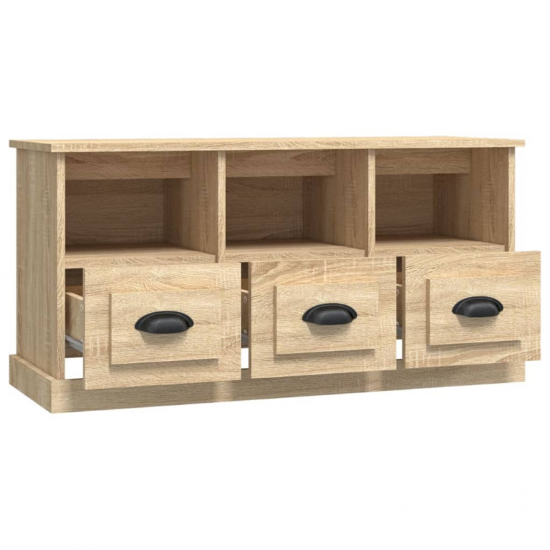 Szafka pod TV, dąb sonoma, 100x35x50cm, materiał drewnopochodny