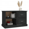 Szafka pod TV, czarna, 73x35,5x47,5 cm, materiał drewnopochodny