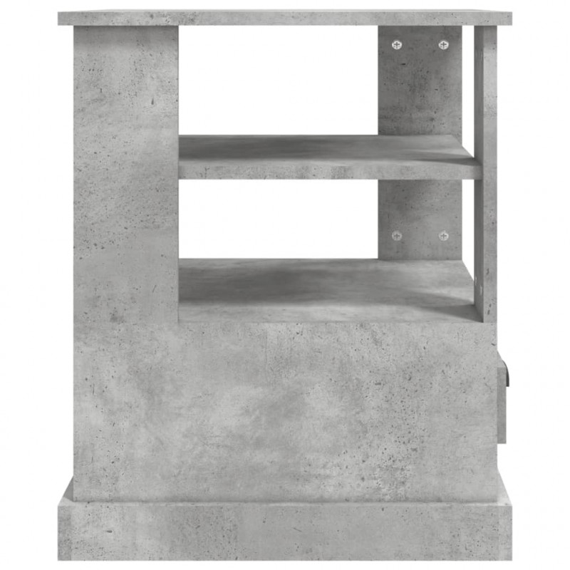 Stolik boczny, szary beton, 50x50x60cm, materiał drewnopochodny