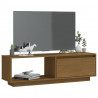 Szafka pod TV, miodowy brąz, 110x30x33,5 cm, drewno sosnowe
