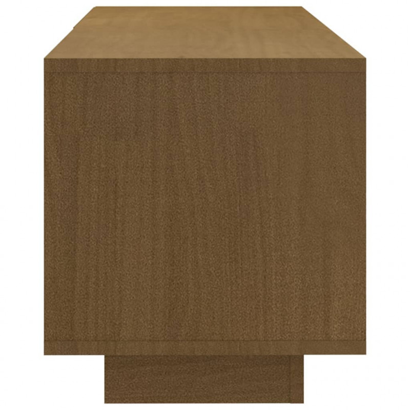 Szafka pod TV, miodowy brąz, 110x30x33,5 cm, drewno sosnowe