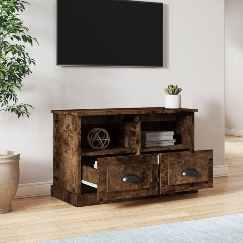 Szafka pod TV, przydymiony dąb, 80x35x50 cm