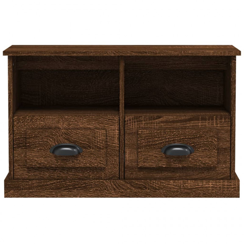 Szafka pod TV, brązowy dąb, 80x35x50cm, materiał drewnopochodny