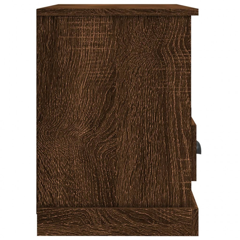Szafka pod TV, brązowy dąb, 80x35x50cm, materiał drewnopochodny