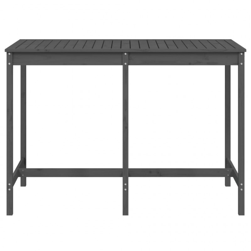 Stolik ogrodowy, szary, 159,5x82,5x110 cm, lite drewno sosnowe