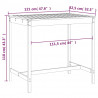Stolik ogrodowy, 121x82,5x110 cm, lite drewno sosnowe
