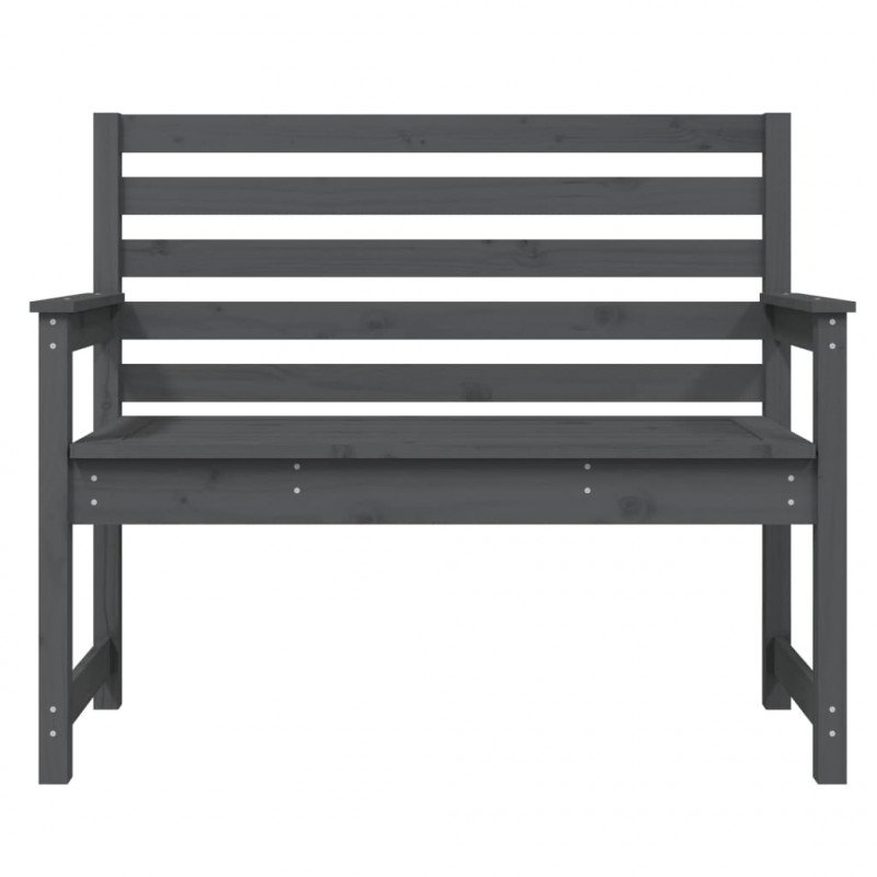Ławka ogrodowa, szara, 109x48x91,5 cm, lite drewno sosnowe