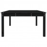Stolik ogrodowy, czarny, 121x82,5x45 cm, lite drewno sosnowe