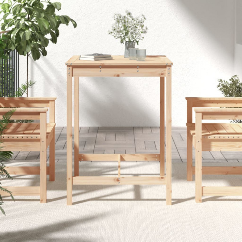 Stolik ogrodowy, 82,5x82,5x110 cm, lite drewno sosnowe