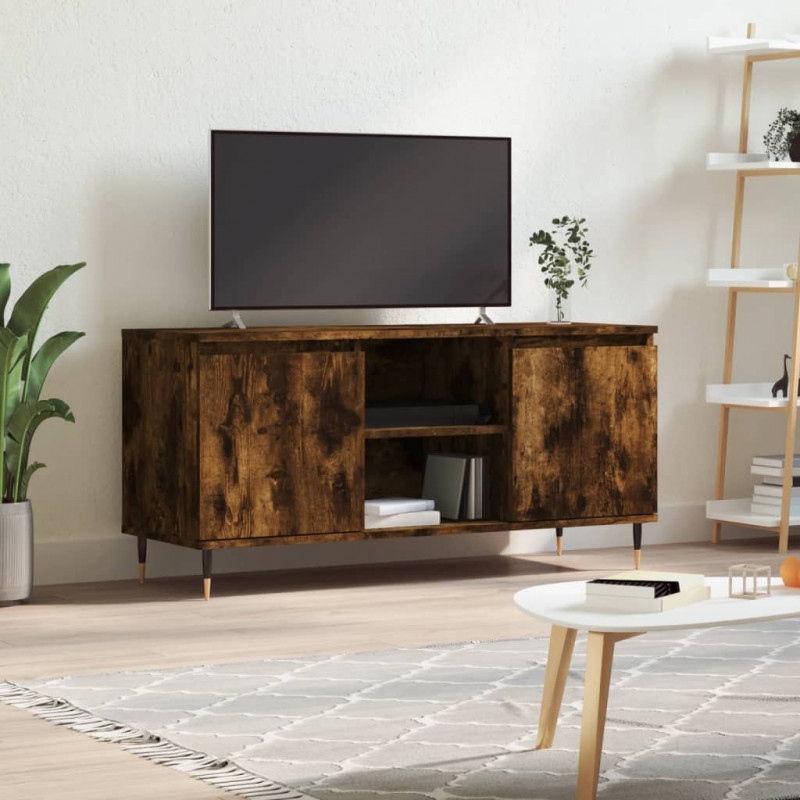 Szafka pod telewizor, przydymiony dąb, 104x35x50 cm