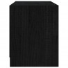 Szafka pod telewizor, czarna, 80x31x39 cm, lite drewno sosnowe