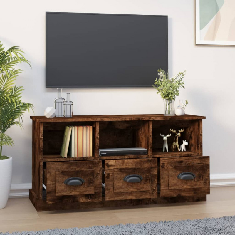 Szafka pod TV, przydymiony dąb, 100x35x50 cm