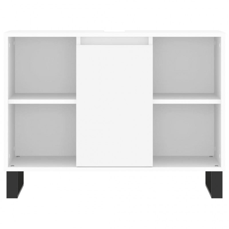 Szafka łazienkowa, biała 80x33x60 cm, materiał drewnopochodny