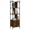 Biblioteczka z drzwiczkami, przydymiony dąb, 44,5x30x154,5 cm