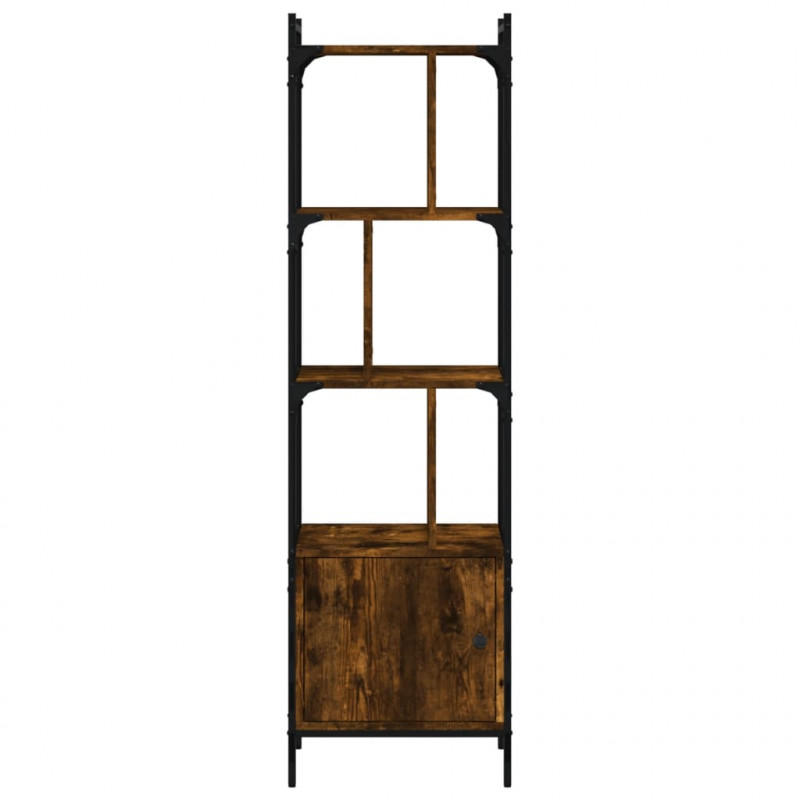 Biblioteczka z drzwiczkami, przydymiony dąb, 44,5x30x154,5 cm
