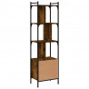 Biblioteczka z drzwiczkami, przydymiony dąb, 44,5x30x154,5 cm