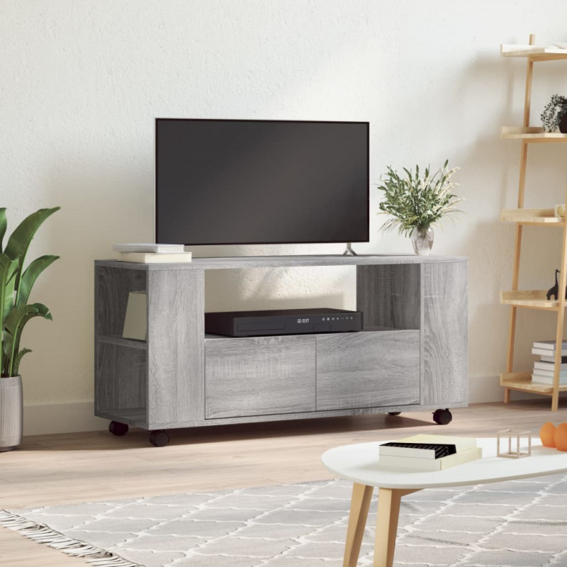Szafka pod TV, szary dąb sonoma, 102x34,5x43 cm