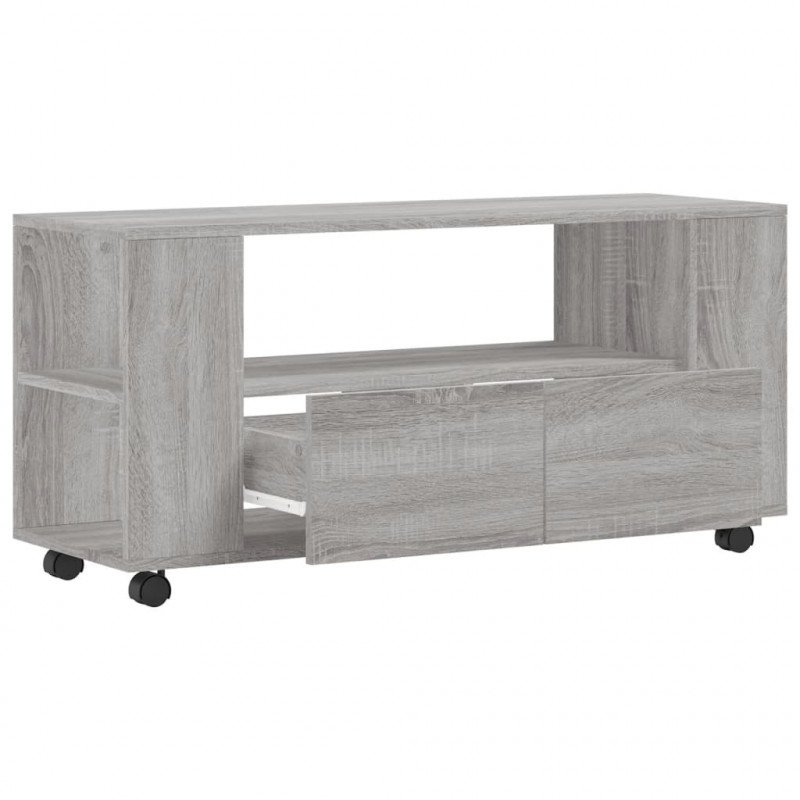 Szafka pod TV, szary dąb sonoma, 102x34,5x43 cm
