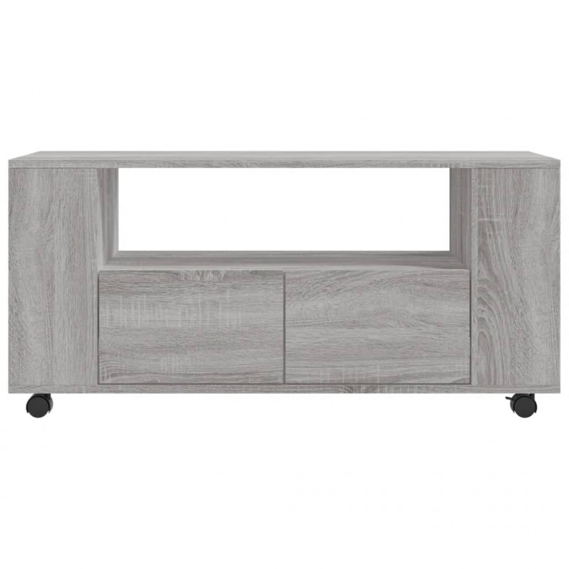 Szafka pod TV, szary dąb sonoma, 102x34,5x43 cm