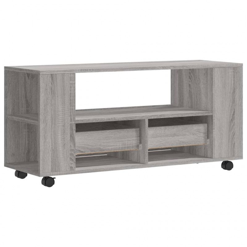 Szafka pod TV, szary dąb sonoma, 102x34,5x43 cm