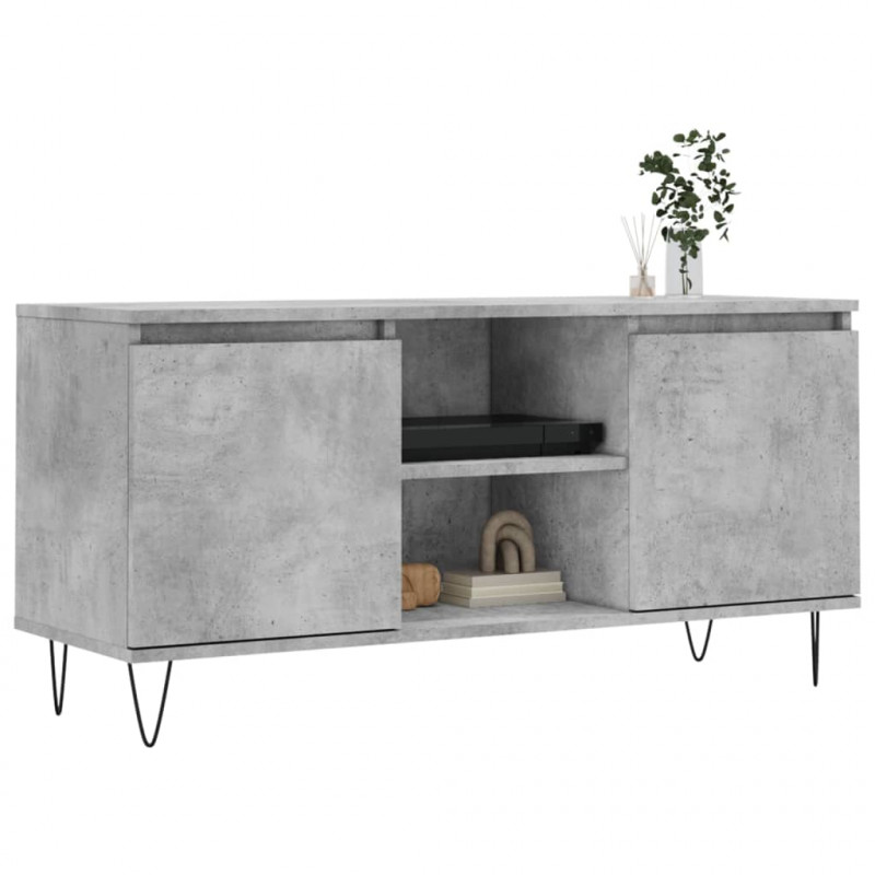 Szafka pod TV, szarość betonu, 104x35x50 cm