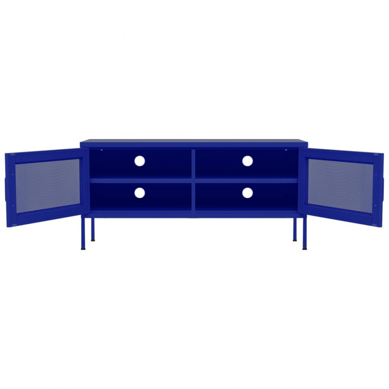 Szafka pod telewizor, granatowa, 105x35x50 cm, stalowa