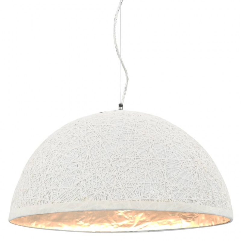 Lampa wisząca, biało-srebrna, Ø 50 cm, E27