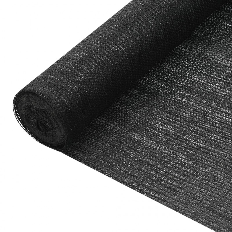 Siatka cieniująca, czarna, 2x10 m, HDPE, 75 g/m²