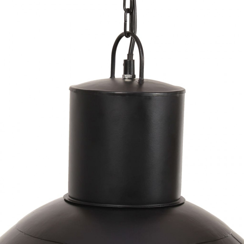 Lampa wisząca, 25 W, czarna, okrągła, 48 cm, E27