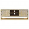 Szafka pod TV, 110x30x40 cm, bielone drewno mango