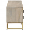 Szafka pod TV, 110x30x40 cm, bielone drewno mango