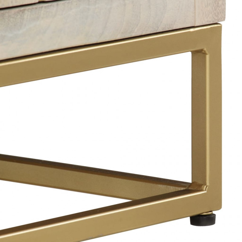 Szafka pod TV, 110x30x40 cm, bielone drewno mango