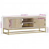 Szafka pod TV, 110x30x40 cm, bielone drewno mango