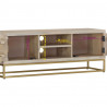 Szafka pod TV, 110x30x40 cm, bielone drewno mango