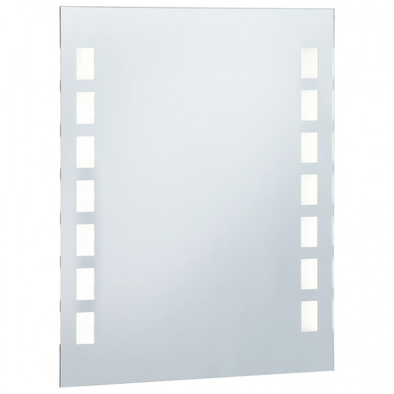 Ścienne lustro łazienkowe z LED, 50 x 60 cm