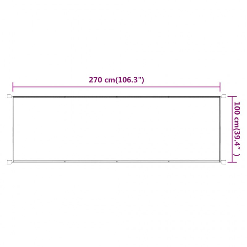 Markiza pionowa, terakota, 100x270 cm, tkanina Oxford