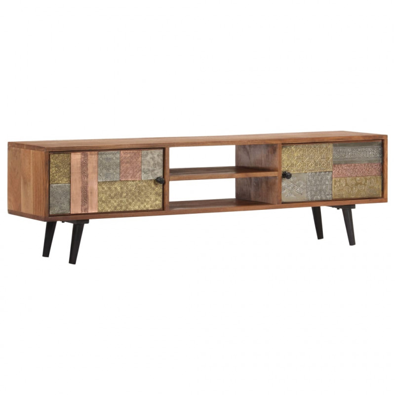 Szafka pod TV, 140x30x40 cm, lite drewno akacjowe
