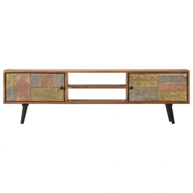 Szafka pod TV, 140x30x40 cm, lite drewno akacjowe