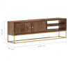 Szafka pod TV, 138x30x46 cm, lite drewno mango